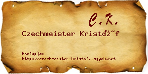 Czechmeister Kristóf névjegykártya
