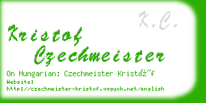 kristof czechmeister business card